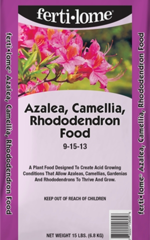 Azalea, Camellia, Rhododendron Food, a granular fertilizer product from fertilome.