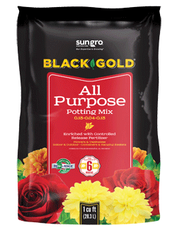 Black Gold All Purpose Potting Mix with Controlled Released Fertilizer by Sungro Horticulture