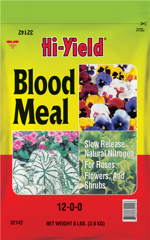 Blood meal, an organic soil additive from Hi-Yield that is not considered a complete fertilizer