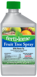 Ferti-lome's Fruit Tree Spray, can be used up until day of harvest